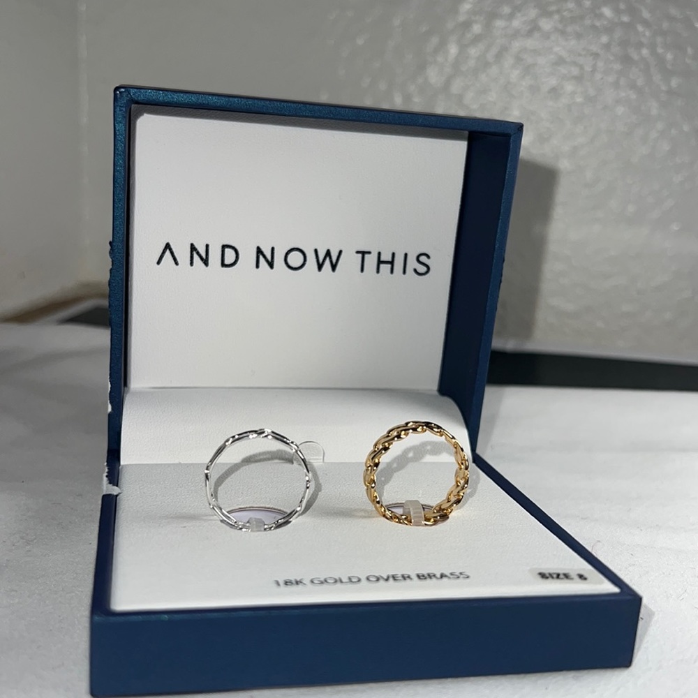 AND NOW THIS Silver and Gold Ring
